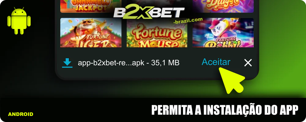 Permitir a instalação do aplicativo b2xbet no seu dispositivo