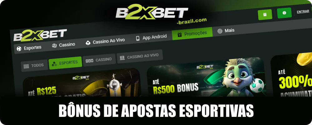 Bônus para apostas esportivas na B2xbet