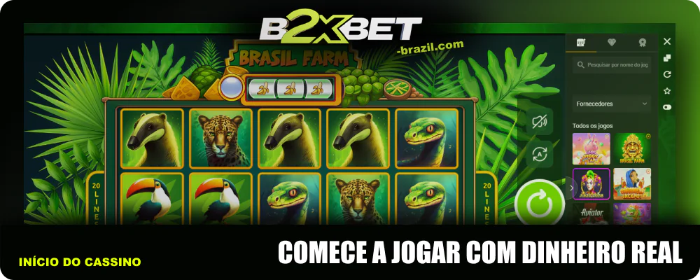 Comece a jogar a dinheiro real na B2xbet