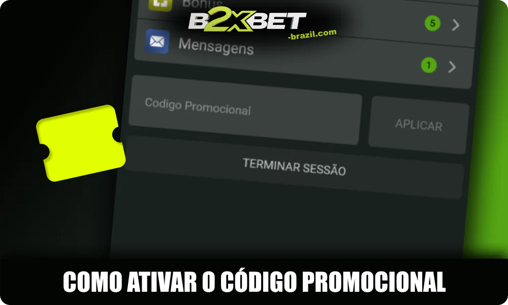 Ativação do código promocional B2xbet