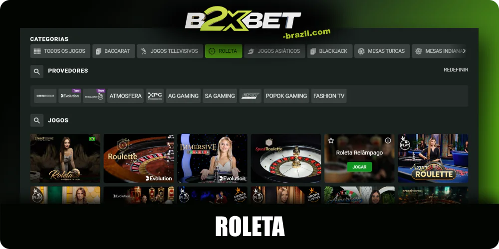 Roleta na B2xbet Brasil