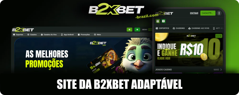 Site móvel responsivo B2xbet