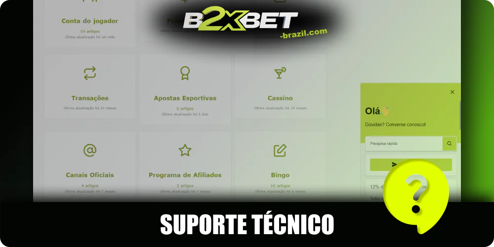 Suporte para registro de conta B2xBet