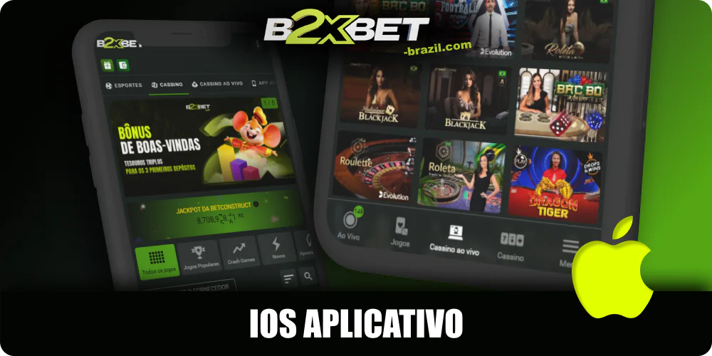 Aplicação móvel B2xbet para iOS