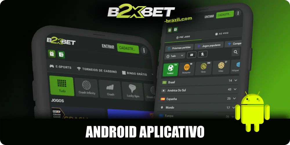 Aplicação de apostas B2xbet para Android