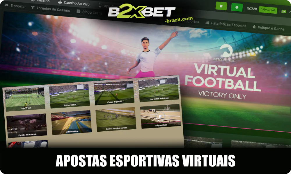 Apostas de esportivas virtuais na B2xbet Brasil