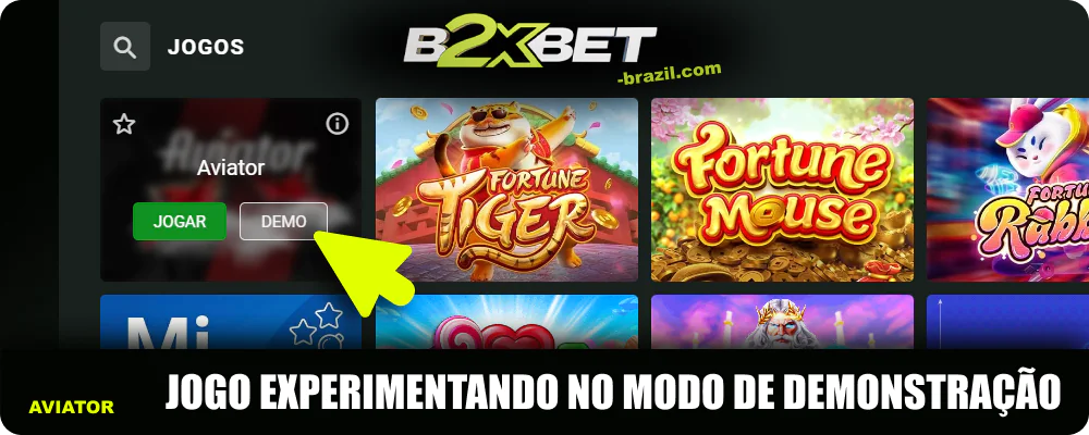 Experimente o jogo Aviator no modo de demonstração da B2xbet