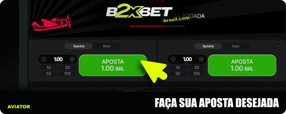 Faça a sua aposta desejada na B2xbet Aviator