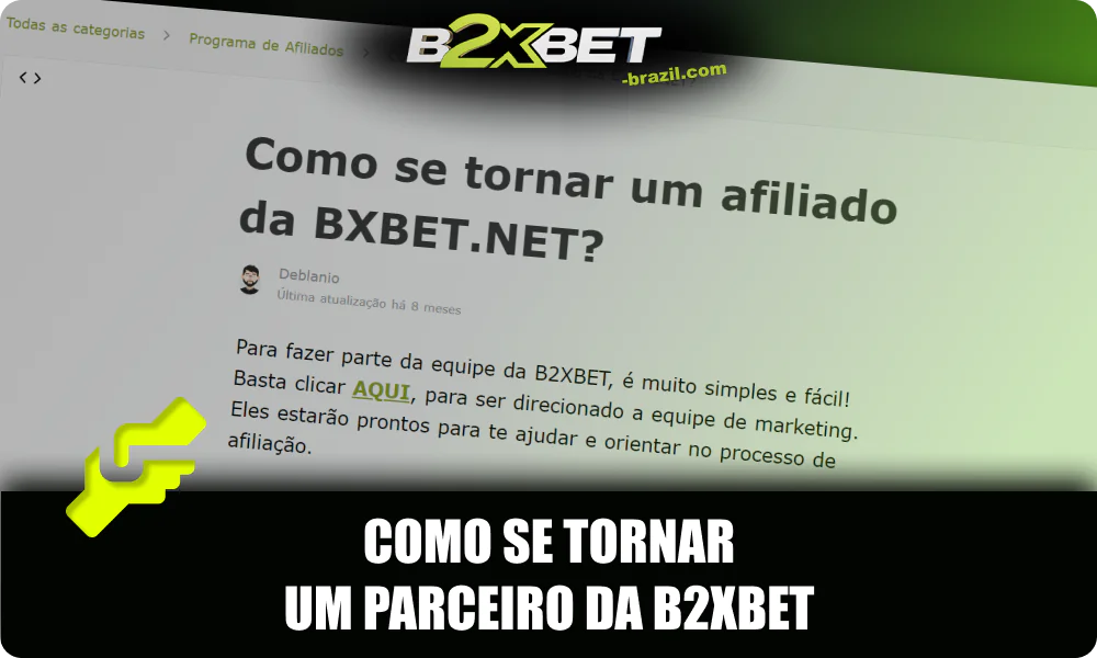 Como tornar-se parceiro da B2xbet Brasil