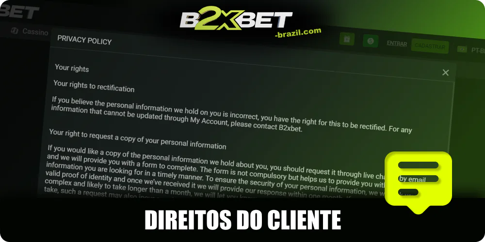 Direitos dos clientes brasileiros da B2xbet