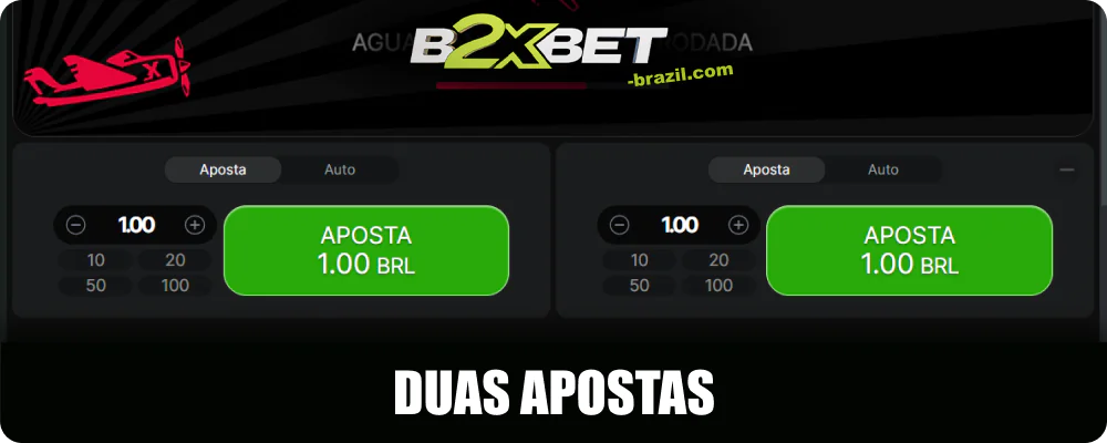 Apostas duplas no jogo Aviator B2xbet Brasil