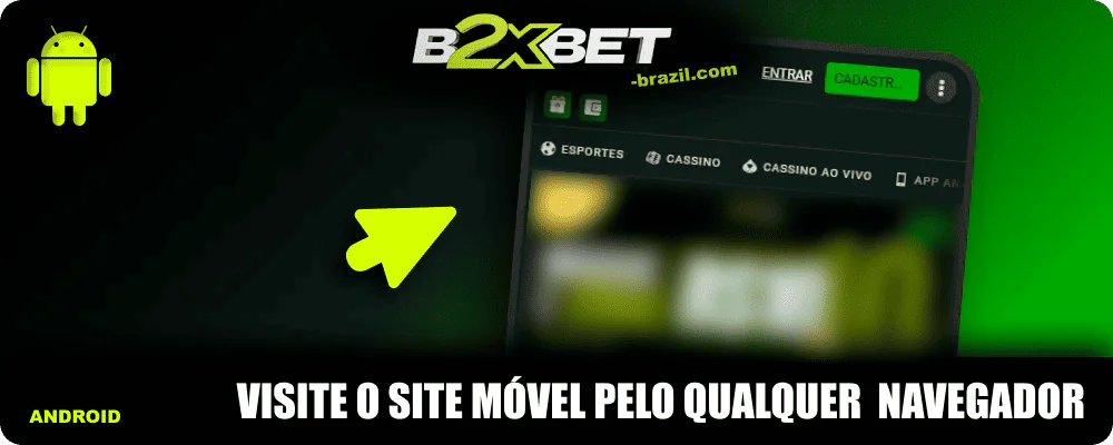 Visite o site móvel da B2xbet