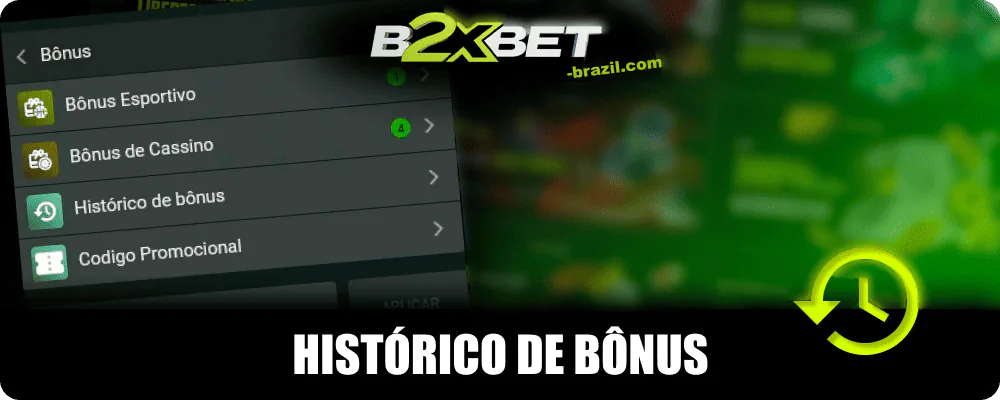 Histórico de bônus B2xbet